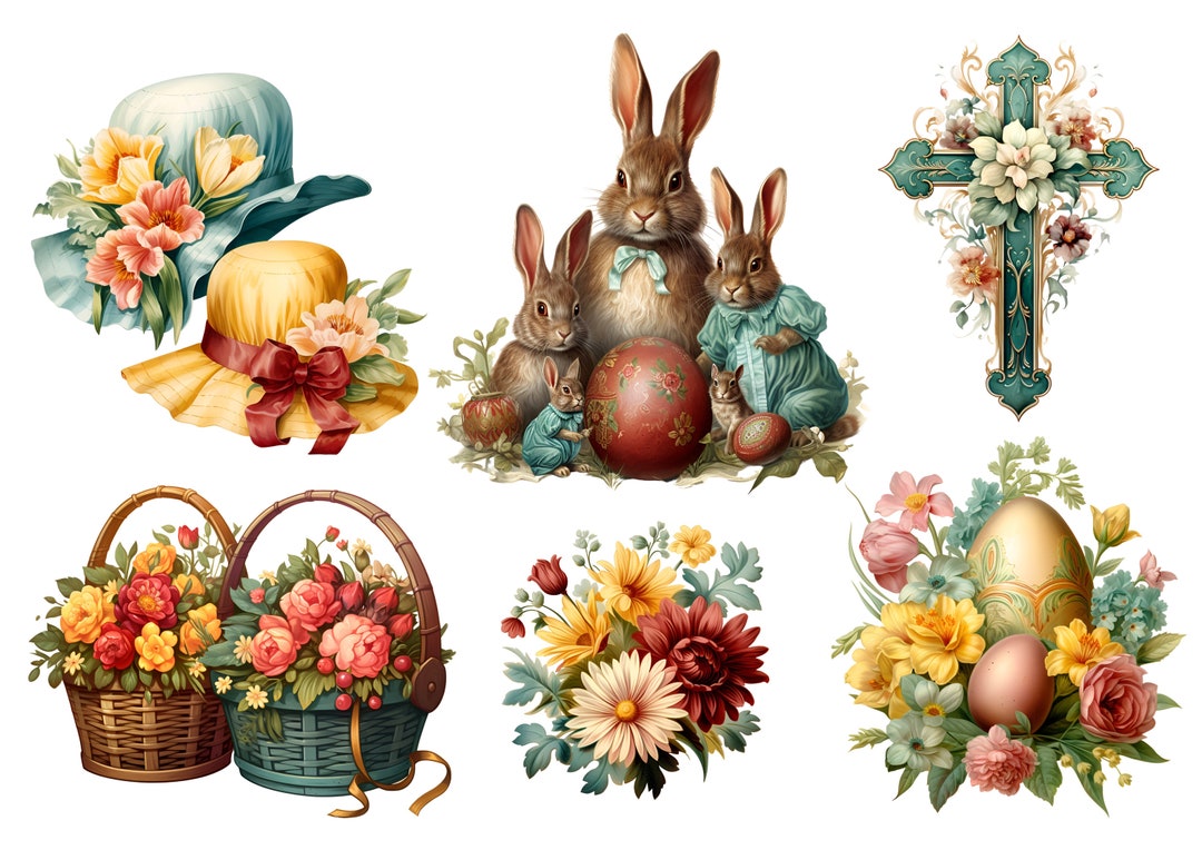 Vintage Easter Rice Paper: Decoupage, Scrapbook Ephemera - Etsy