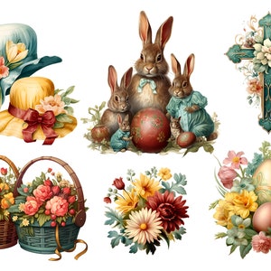 Carta di riso pasquale vintage per decoupage, creazione di biglietti, effimeri album di ritagli, decorazioni fai da te e lavori di carta decorativi