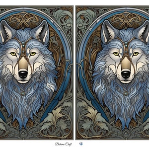 Papel de arroz para decoupage, impresión artística de lobo gótico para álbumes de recortes, fabricación de tarjetas, efímeras de lobo, manualidades de papel decorativas, decoración de bricolaje