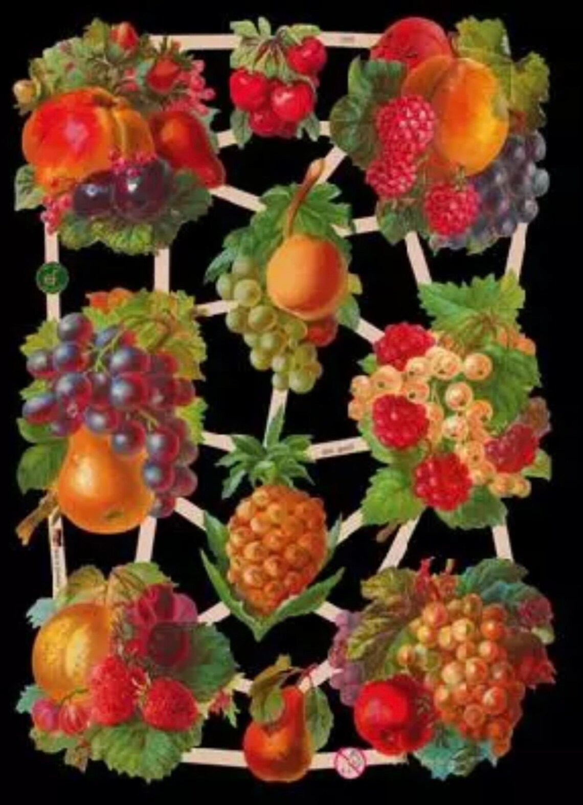 Paper Relief Scraps Die Cut Fruit Embossed Decoupage Etsy