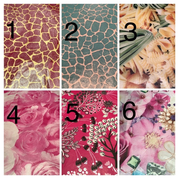 2 Full Sheets of Decopatch Paper, Decoupage Tissue, Decorative Tissue Paper, Various Colors And Designs, 20 x 30 cm.