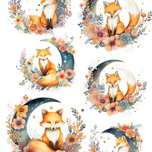 Papier de découpage renard pour travaux manuels en papier décoratifs Scrapbooking éphémères, fabrication de cartes, oeuvre d'art pour chambre d'enfant, décoration de meubles à faire soi-même