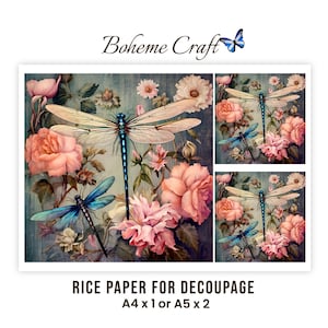 Cottage Garden Libelle Rijstpapier Decoupage Botanische Collage Scrapbooking Dagboeken Moerbei Tissue
