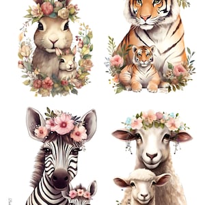 Papel de arroz con acuarela de animales para decoupage, hojas para collage, papel de seda decorativo de color morera, álbumes de recortes, diario basura, decoración de guardería