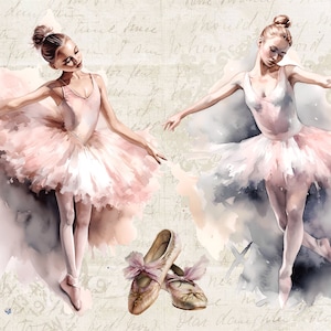 Carta di riso per decoupage, tessuto di gelso di ballerine ballerine acquerello, diario di scrapbooking, stampa artistica