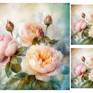 Vintage Roses Rice Paper For Decoupage, Journals, Card Making , Scrapbooking And Decorative Paper Crafts