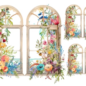 Rijstpapier voor decoupage / Collage met bloemen / Scrapbooking / Kaarten maken / Ephemera / Tijdschrift / A4