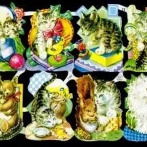 Troqueles de papel de gato para decoupage, scrapbooking, manualidades decorativas, fabricación de tarjetas, revistas, muebles y decoración con velas