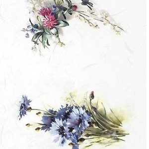 Rice Paper for Decoupage / Vintage Flowers / Decorative Mulberry / Scrapbooking / Card Making / 1 Sheet / 30gm/2