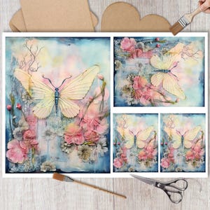 Papel de arroz con diseño de mariposas para decoupage, papel tisú de color morera, diario de scrapbooking y láminas artísticas