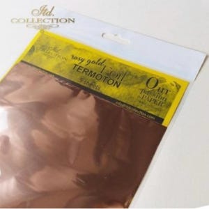 5 Sheets of Dark Gold Termoton Metallic Gilding Foil for Scrapbooking, Card Making, Journals, embossing and Foiling by ITD