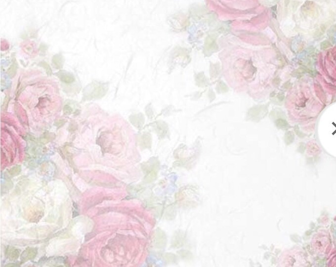 Vintage Rose Rice Paper for Decoupage, Mulberry, Tissue, Scrapbooking ...
