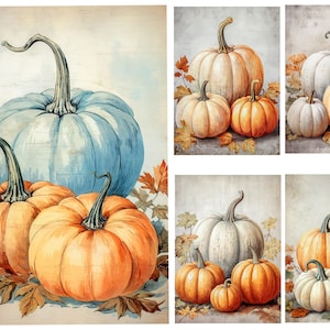 Papel de arroz para decoupage, calabazas de otoño, decoración de Halloween, manualidades con papel decorativo