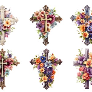 Religiöse Blumenkreuze Reispapier für Decoupage, christliches Scrapbooking, Kartenherstellung, dekoratives Papierhandwerk, christliches Dekor