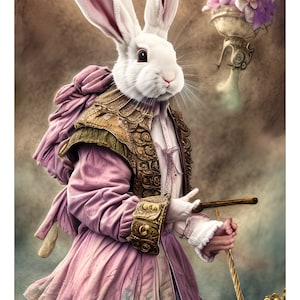 Dekoratives Reispapier für Decoupage, Fantasy Hase, Kunstdruck, Scrapbooking, Kartenherstellung