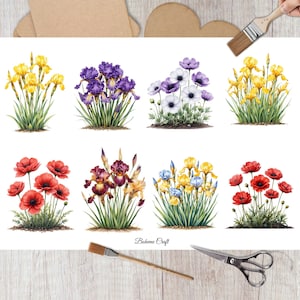 Lentebloemen rijstpapier voor decoupage / scrapbooking / kaarten maken / ephemera / tijdschrift / stickervel