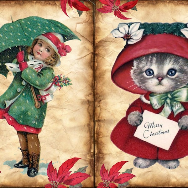 Decoupage Paper Christmas Etsy