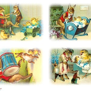 Vintage Easter Rabbit Rice Paper for Decoupage, Decorative Paper Crafts ...