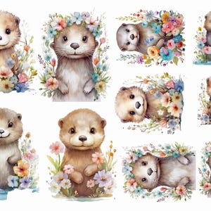 Otter Reispapier für Decoupage, Dekoratives Papier Handwerk, Scrapbooking Ephemera, Kartenherstellung, Mixed Media, Möbel Und Kerzen Dekor.