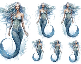 Mermaid Rice Paper for Decoupage, Decorative Paper Crafts, Furniture DIY, Card Making, Scrapbooking Ephemera, Journals, DIY Decor
