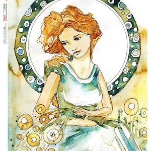 Papier de riz féerique pour découpage, travaux manuels en papier décoratifs, techniques mixtes, scrapbooking, fabrication de cartes, carnets de notes, éphémères, art fantastique, PD62