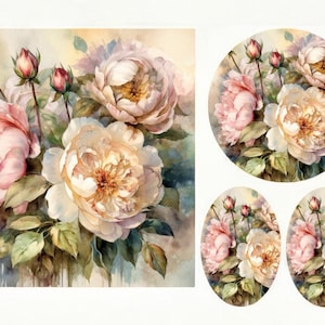 Vintage Roses Rice Paper For Decoupage, Scrapbooking, Journals, Card Making And Decorative Paper Crafts