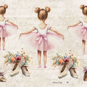Papel de arroz para decoupage, bailarina, papel tisú morera, diario de scrapbooking, impresión artística