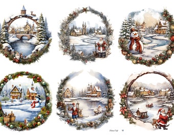 Decorative Rice Paper for Decoupage / Winter Snow Scenes / Scrapbooking Ephemera / Card Making / Decorative Paper Crafts