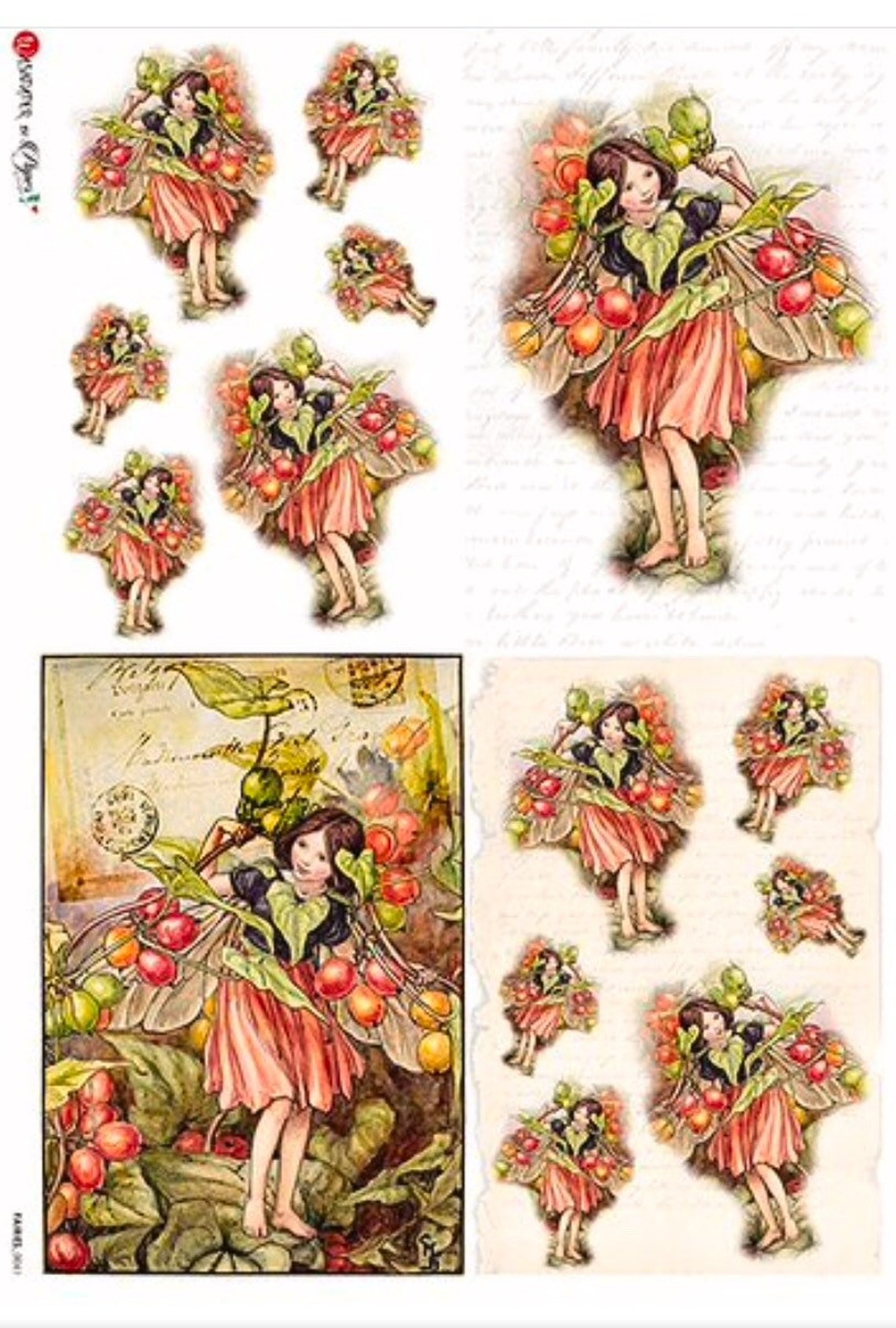 Rice Paper for Decoupage / Flower Fairy / Decorative Mulberry Etsy