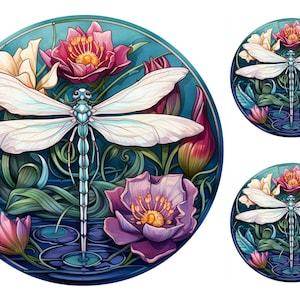 Art Nouveau Dragonfly Rice Paper for Decoupage, Card Making, Scrapbooking, Journals, Decorative Paper Crafts