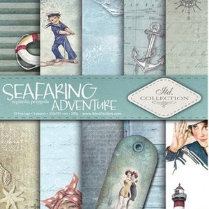 Collection de papiers de scrapbooking A4, aventure en bord de mer, travaux manuels décoratifs en papier, scrapbooking éphémères, fabrication de cartes