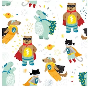 4 Decoupage Paper Napkins, Super Hero Animals, Serviette Tissue, Scrapbooking - Card Making, Paper Craft