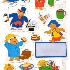 Troqueles de papel del oso Paddington para scrapbooking, decoupage, fabricación de tarjetas, manualidades decorativas con papel, efímeras de gatos, Mamelok England 1965
