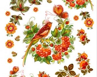 Bird Rice Paper for Decoupage: Italian Mulberry Paper (A4)