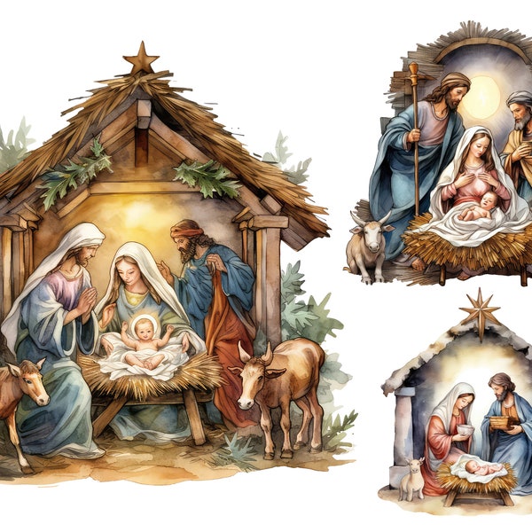 Rice Paper For Decoupage, Nativity Collage, ChristianReligious Art, Card Making, Scrapbooking.