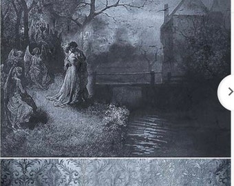 Gothic Romance Reispapier für Decoupage: A4 Dekorative Bastelbogen