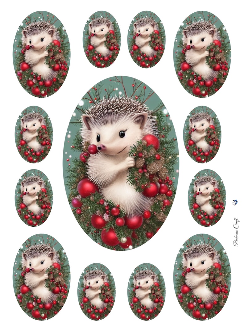 Rice Paper for Decoupage Christmas Hedgehogs Mulberry Etsy