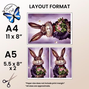 Rabbit Rice Paper for Decoupage, Scrapbooking, Furniture Decor and ...