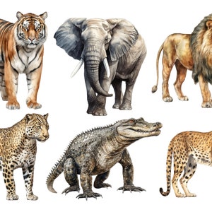 Papel de arroz con motivos de animales de safari para decoupage, fabricación de tarjetas, manualidades con papel decorativo, álbumes de recortes, revistas y técnicas mixtas