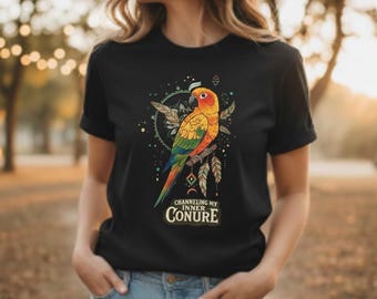 Sun Conure Spirit Animal T-Shirt, Funny Parrot Lover Gift