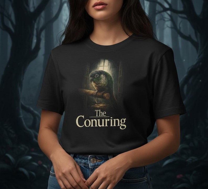 Green Cheek Conure Conjuring t-shirt