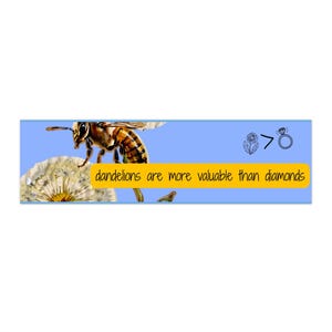 Dandelions &gt; Diamonds Bumper Sticker