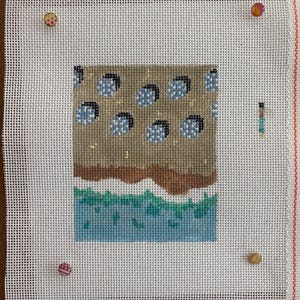 Positano Beach Needlepoint Canvas