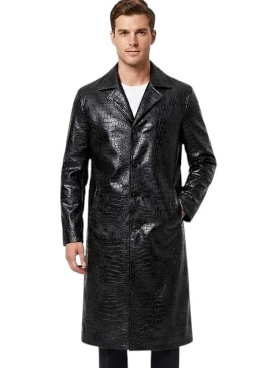 Crocodile leather trench coat - Etsy 日本