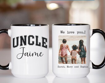 Custom photo mug uncle and niece, nephew gift for uncle coffee mug, custom family mug, personalized brother gift, best friend mug, mug lover