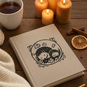 Herbst Igel – Plotterdatei SVG PNG DXF | Handgezeichnete Hedgehog Line Art | Herbstdeko