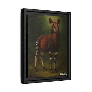 Okapi Canvas Print: Exotic Animal Wall Art, Nature-Inspired Decor
