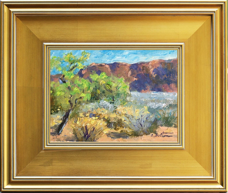 Utah Landscape Painting Zion National Park Original Oil Image 0