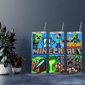 Stripfiguren 20 oz beker png, spel 20 oz magere beker png, spelpersonages rechte en taps toelopende beker png Minecraft