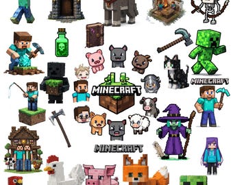 Gaming-png-clipartset, schattige gamestickers (digitale download)